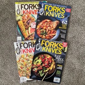 2018 and 2019 Issues of Forks Over Knives Plant Based Magazines